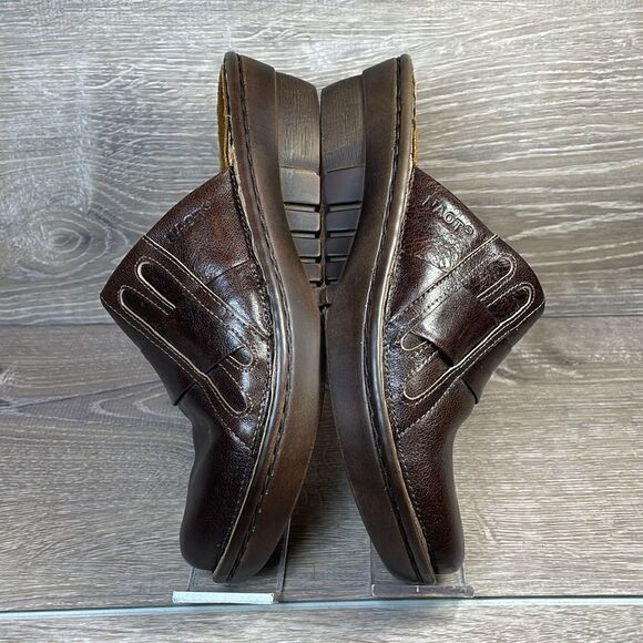 Naot Leap Brown Leather Women’s Sz 5/EU 36 Slip On Comfort Mules - Picture 10 of 11